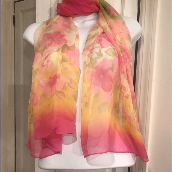 Floral Summer Scarf - Picture 1 of 5